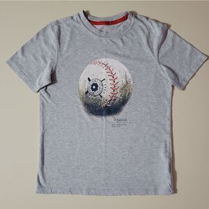 Gap Boys Gray Short Sleeve Baseball Graphic T-Shirt